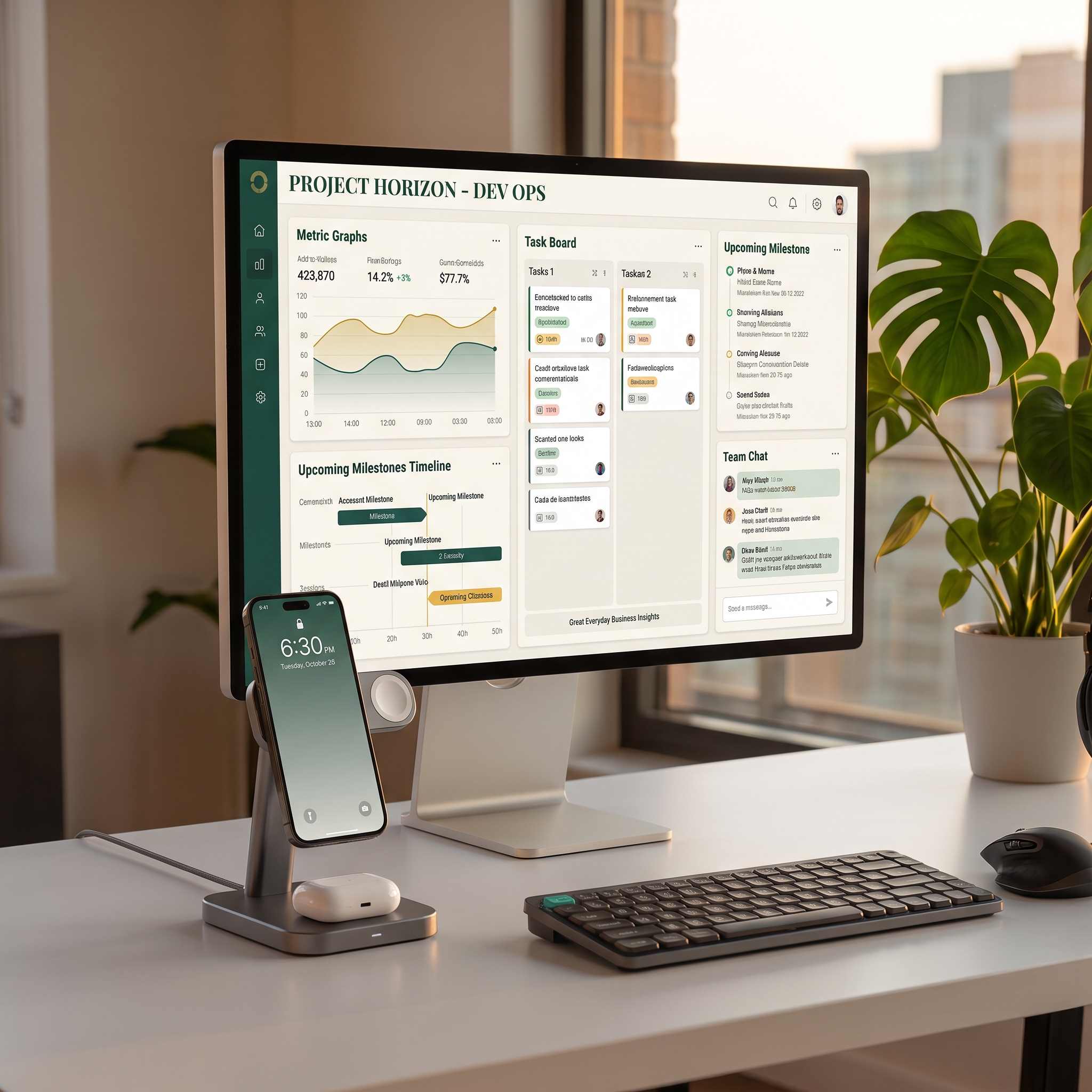 Modern website development and hosting on laptop screen